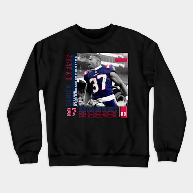 Damien Harris Paper Poster Crewneck Sweatshirt by art.Hamdan